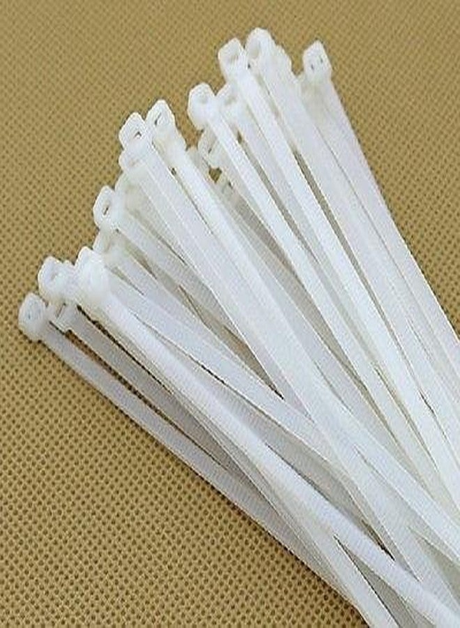 ربطات كابلات Wonder Quick Tie مقاس 8 بوصات 200 مم * 3 مم، مصنوعة من النايلون الأبيض، لتنظيم الأسلاك/ ربطات ذاتية القفل (100 قطعة)